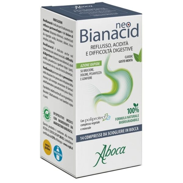 NEOBIANACID ABOCA 14 COMPRESSE GUSTO MENTA